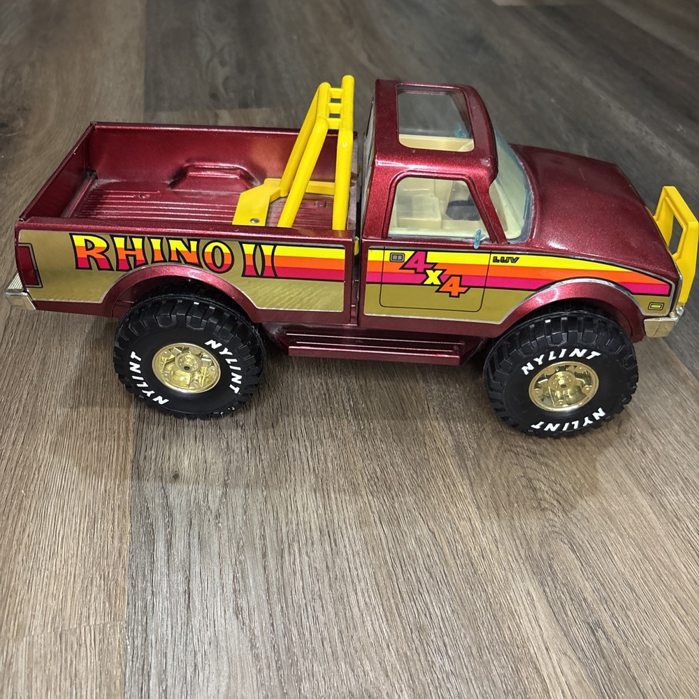 Vintage Nylint Pressed Steel Rhino 2 4x4 Chevy Pickup‎ Truck Made In USA Clean